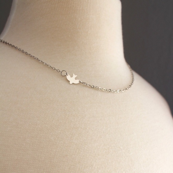 STORE CLOSING SALE! Silver Dove Necklace - Picture 2 of 3